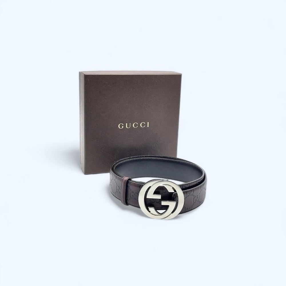 Gucci Signature Leather Belt with Interlocking G